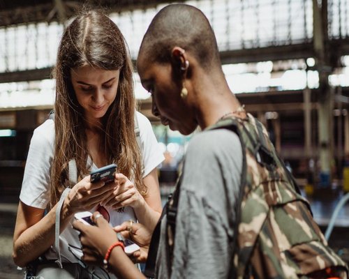 Community members connecting digital harbour stations in the fictional Harbour Action Team mobile app